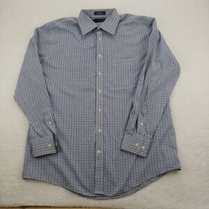 Stafford Shirt Mens Blue White Button Long Sleeve Casual Men With Pocket